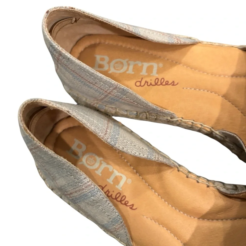 BORN Women's Espadrille Plaid Seak Sandal 10